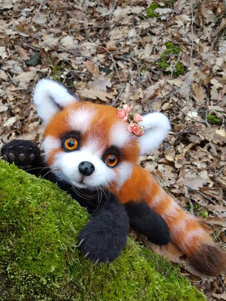 red panda teddy bear