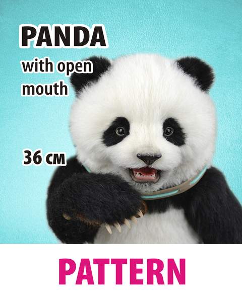 Giant Panda Bear Stuffed Plush 22 inch Open Mouth