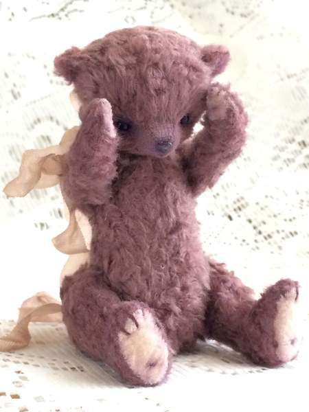 dark violet teddy bear